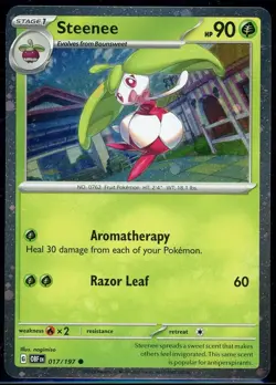 Pokemon TCG Steenee SV03: Obsidian Flames 017/197 Holo Common - Image 1