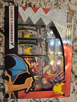 Pokemon TCG Celebrations Collection Lance's Charizard V Box 820650101625 - Image 1