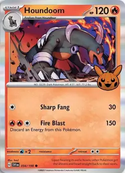 Houndoom [Holo] #34 Pokemon Trick or Trade 2023 - Image 1