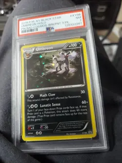 2016 POKEMON XY BLACK STAR PROMO COSMOS-BREAKPOINT 3 PACK UMBREON-HOLO PSA7 - Image 1