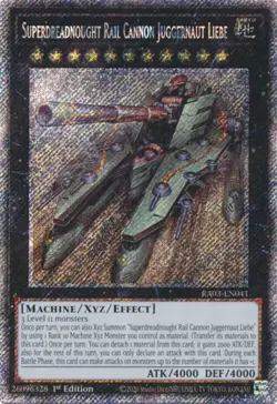 Yugioh! Superdreadnought Rail Cannon Juggernaut Liebe - RA03-EN041 - Platinum Se - Image 1