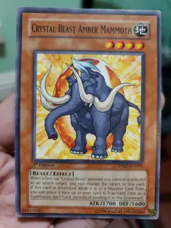 Yugioh: CRYSTAL BEAST AMBER MAMMOTH [DP07-EN005] - [Common] - [1st Edition] NM/M - Image 2