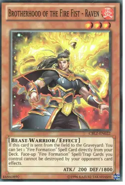 Yugioh BROTHERHOOD OF THE FIRE FIST - RAVEN CBLZ-EN022 [Common] [Unlimited] NM/M - Image 1