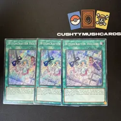YUGIOH WITCHCRAFTER HOLIDAY SECRET RARE INCH-EN021 1ST EDITION X3 - Image 1