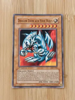 Carte Yu‑Gi‑Oh! - Dragon Toon aux Yeux Bleus - DDP‑F020 - VF - 2003 . - Image 1