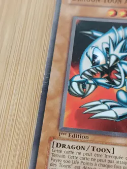 Carte Yu‑Gi‑Oh! - Dragon Toon aux Yeux Bleus - DDP‑F020 - VF - 2003 . - Image 4