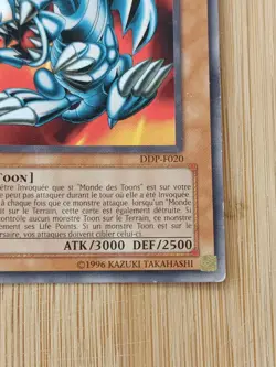 Carte Yu‑Gi‑Oh! - Dragon Toon aux Yeux Bleus - DDP‑F020 - VF - 2003 . - Image 5