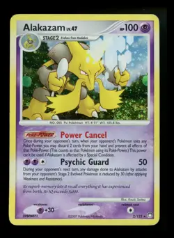 Alakazam 2/123 Mysterious Treasures 2007 Holo Rare SWIRL Pokemon Card TCG - Image 1