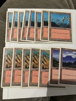 MTG Revised Basic Land Lot - 15 cards - Image 1