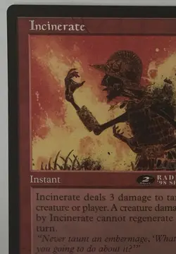 Magic The Gathering MTG INCINERATE Promo 6x9 Oversize Jumbo Card! - Image 2