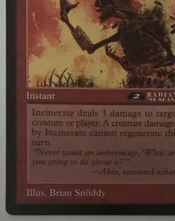 Magic The Gathering MTG INCINERATE Promo 6x9 Oversize Jumbo Card! - Image 4