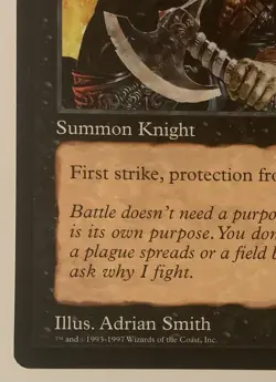 Magic The Gathering MTG BLACK KNIGHT Promo 6x9 Oversize Jumbo Card! - Image 4