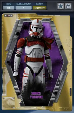 Shock Trooper (1cc) Gilded Gold | Troopers Through Time | SW Card Trader - Image 1