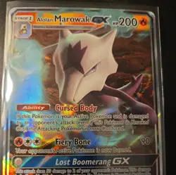 Pokemon Alolan Marowak GX SM187 Promo LP Regular size card - Image 2