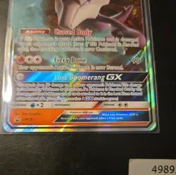 Pokemon Alolan Marowak GX SM187 Promo LP Regular size card - Image 3