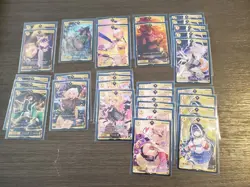 VCard Awakened Worlds: First Edition PL9 Rare Cards (non-holo); lot of 154 - Image 5