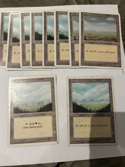 MTG Revised Lands Lot - 10 cards - Plains - LP - Image 1