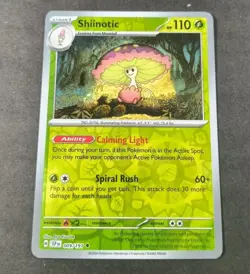 Pokemon Surging Sparks Shiinotic Reverse Holo Uncommon Card 009/191 NM - Image 1