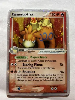 Camerupt EX 92/106 Emerald 2005 Holo Ultra Rare Pokemon Card -HP - Image 1
