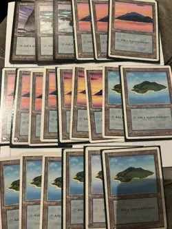 MTG Revised Lands Lot - 21 cards - Islands - LP - Image 1
