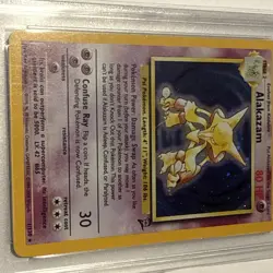 Alakazam Holo - Base Set 2 - Pokemon Card - Rare Holographic first generation - Image 3