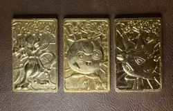 Pokemon Burger King 23k Gold Plated Cards Mewtwo Togepi Jigglypuff Nintendo - Image 2