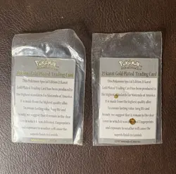 Pokemon Burger King 23k Gold Plated Cards Mewtwo Togepi Jigglypuff Nintendo - Image 5