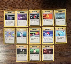 Pokemon TCG 1999 - Base Set/Jungle/Fossil Trainer LOT of 13 Cards (Two 1st Ed.) - Image 1