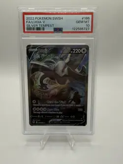 Pokemon Lugia v Alt Art TCG Card 186/195 Silver Tempest SWSH Ultra Rare PSA 10 - Image 1