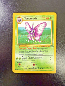 Venomoth Pokemon Card Jungle Set 13/64 Non Holo Rare Light Play + Condition - Image 3