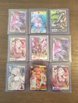 VCard Awakened Worlds: First Edition PL10 Ultra Rare Cards; lot of 9 - Image 1