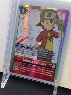 Takuya Kanbara Digimon CCG BT21-082 SR World Convergence Card English - Image 2