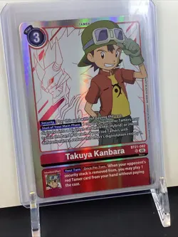 Takuya Kanbara Digimon CCG BT21-082 SR World Convergence Card English - Image 3