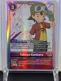 Takuya Kanbara Digimon CCG BT21-082 SR World Convergence Card English - Image 4