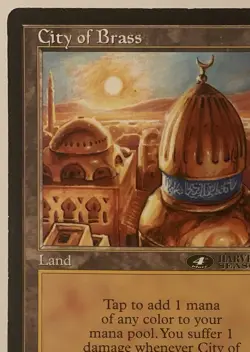 Magic The Gathering MTG CITY OF BRASS Promo 6x9 Oversize Jumbo Card! - Image 2