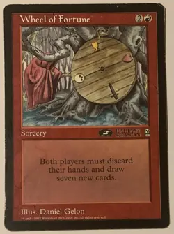 Magic The Gathering MTG WHEEL OF FORTUNE Promo 6x9 Oversize Jumbo Card! - Image 1