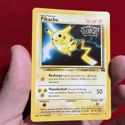 Pikachu Pokemon The First Movie Kids WB Promo Card 4 WoTC Black Star Promo NM - Image 1