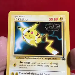 Pikachu Pokemon The First Movie Kids WB Promo Card 4 WoTC Black Star Promo NM - Image 2