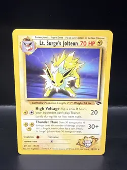 Pokemon Card - Lt. Surge's Jolteon Gym Challenge 28/132 Rare - Image 1