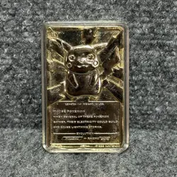Pokemon Pikachu 23k Gold Plated Trading Card 1999 Nintendo #25 with Certificate - Image 1