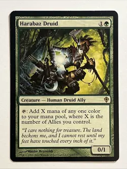 Harabaz Druid [Worldwake] Lightly Played - Magic The Gathering - Image 1