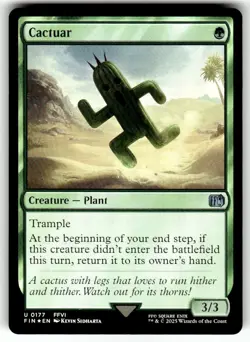Final Fantasy Magic: The Gathering Cactuar FOIL MTG NM - Image 1