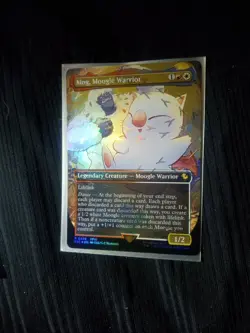 Mog, Moogle Warrior (Borderless) (Chocobo Track Foil) Commander: Final... - Image 2