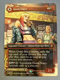 Gwen Stacy (Set#: 0202) (Borderless) Marvel's Spider-Man Regular Mythic NM - MTG - Image 1