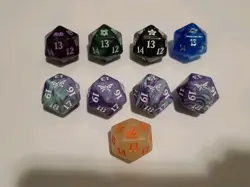 MtG MAGIC Jumbo Spindown D20 DiceLot x9 - Image 1