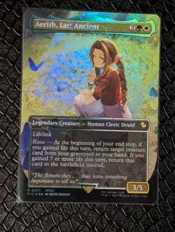 Aerith, Last Ancient (Borderless) (Chocobo Track Foil) Commander: Final Fantasy - Image 1