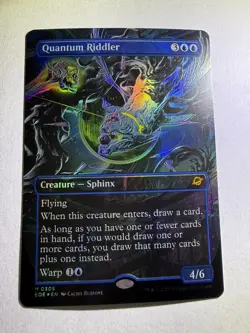 Magic the Gathering Quantum Riddler borderless near mint regular mythic card - Image 1