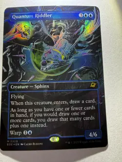 Magic the Gathering Quantum Riddler borderless near mint regular mythic card - Image 3