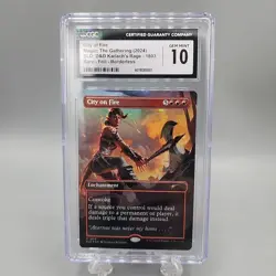 MTG City of Fire D&D SLD Foil Karlachs Rage CGC 10 Gem Mint Card #1803 - Image 1