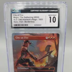 MTG City of Fire D&D SLD Foil Karlachs Rage CGC 10 Gem Mint Card #1803 - Image 2